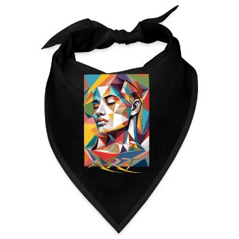 Moderne Gesichts Kunst - Bandana - Schwarz - Vorne