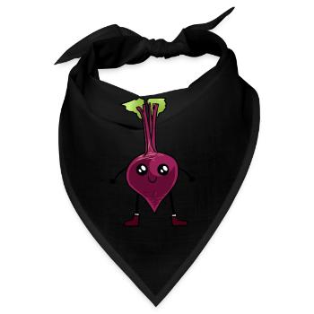 Rote Beet Gemüse Vitamine Ernte Garten Bio - Bandana - Schwarz - Vorne