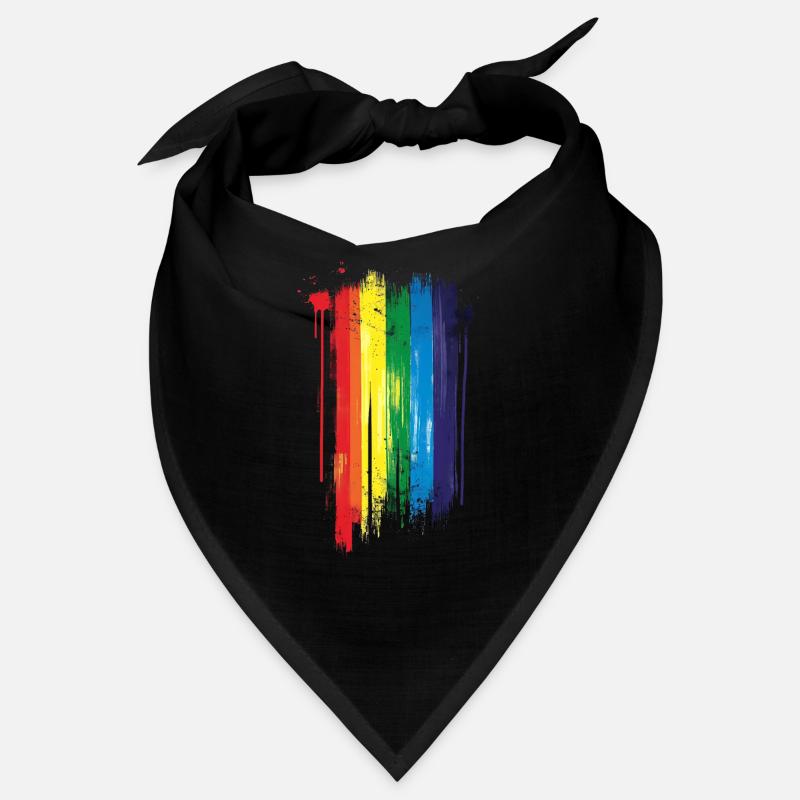 Subtle and Cool Dripping Pride Flag Rainbow Design Bandana