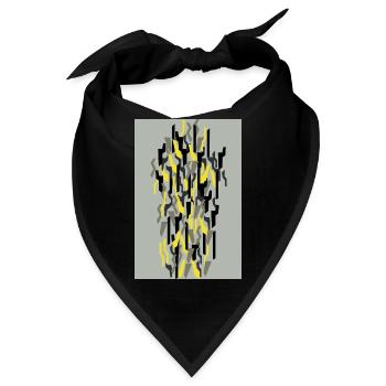 Camouflage Kunst Gelb Gaming - Bandana - Schwarz - Vorne