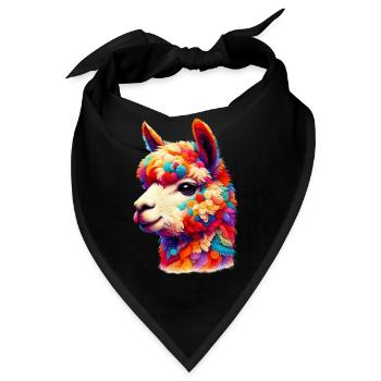 Alpaka - Bandana - Schwarz - Vorne