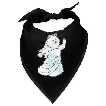Persische Katze Braut Hochzeitskleid Hochzeit - Bandana - Schwarz - Vorne