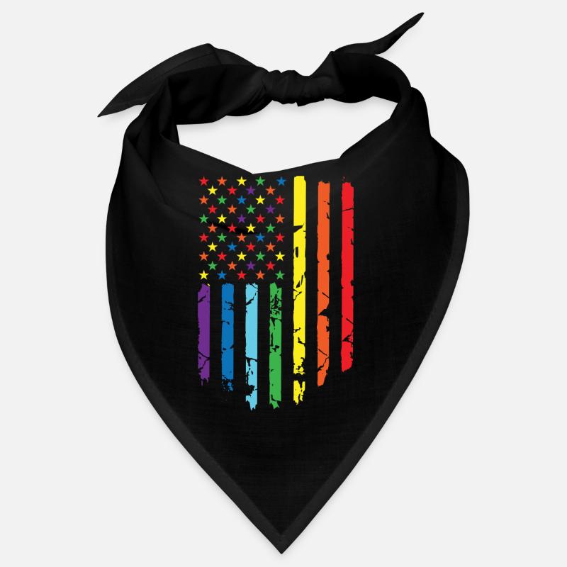 Regenbogen Flagge mit Sternenmuster Bandana