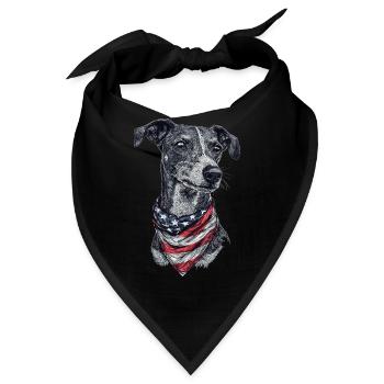 Whippet - Bandana - Schwarz - Vorne