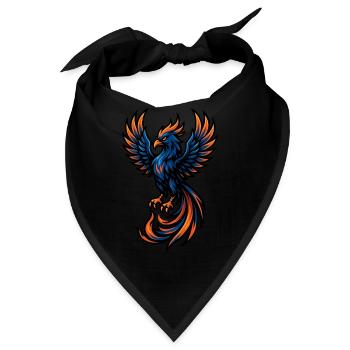 Phoenix – Feurige Wiedergeburt | Urbanes Zodiac-Maskottchen - Bandana - Schwarz - Vorne