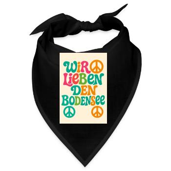 Wir lieben den Bodensee - Bandana - Schwarz - Vorne