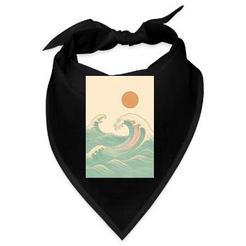 Ein sommerliches Bild am Meer - Bandana - Schwarz - Vorne