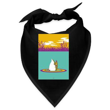 Ente taucht ab - Bandana - Schwarz - Vorne