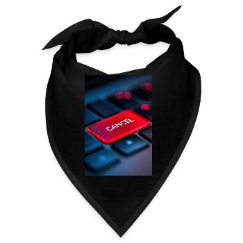 Rot Abbrechen-Tasten-Highlight - Bandana - Schwarz - Vorne