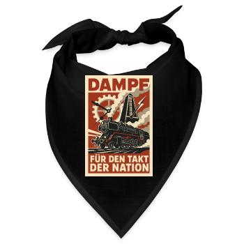 Eisenbahn Dampflok Takt Nation - Bandana - Schwarz - Vorne