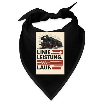 Eisenbahn Dampflok Linie Leistung Lauf - Bandana - Schwarz - Vorne