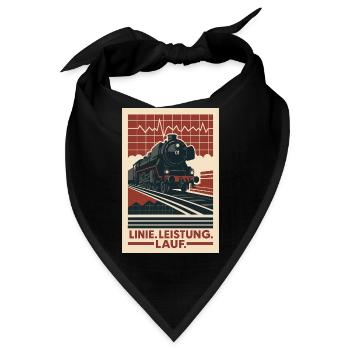 Eisenbahn Dampflok Linie Leistung Lauf - Bandana - Schwarz - Vorne