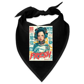 Urbane frische Vibes - Bandana - Schwarz - Vorne