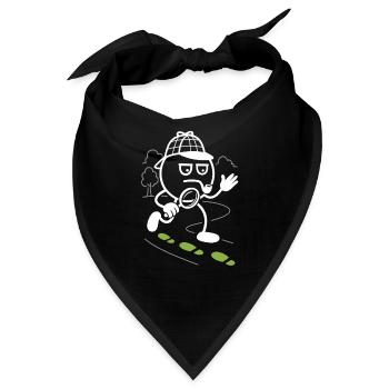 Ribbo als Detektiv auf Spurensuche - Bandana - Schwarz - Vorne