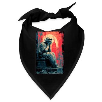 Weinende Freiheitsstatue - Bandana - Schwarz - Vorne