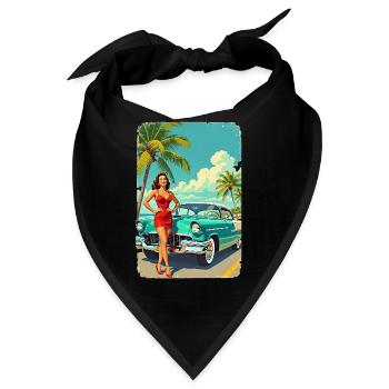 Retro Glamour & Muscle Car R01 - Bandana - Schwarz - Vorne