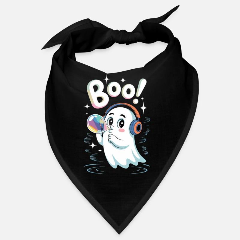 Boo Cute Headphone Ghost with Soap Bubble Bandana