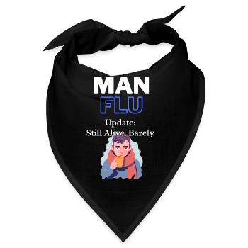 Mann Grippe Überleben Zitat T-Shirt - Bandana - Schwarz - Vorne