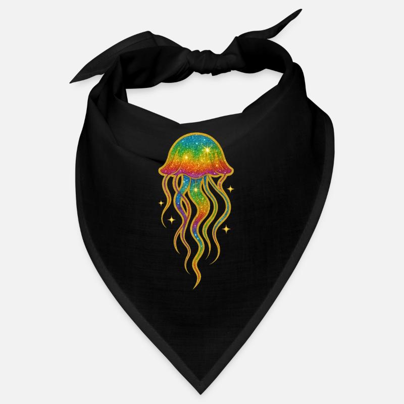 Rainbow Glitter Jellyfish Bandana