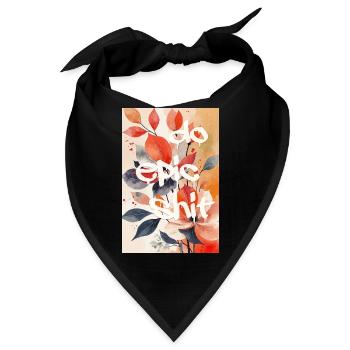 Do Epic Shit — Floral Street Art Print - Bandana - Schwarz - Vorne