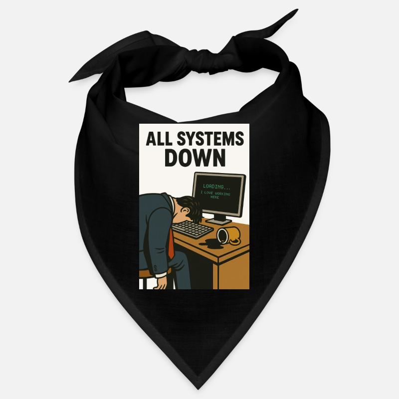All Systems Down  IT Humor Karikatur  Bandana