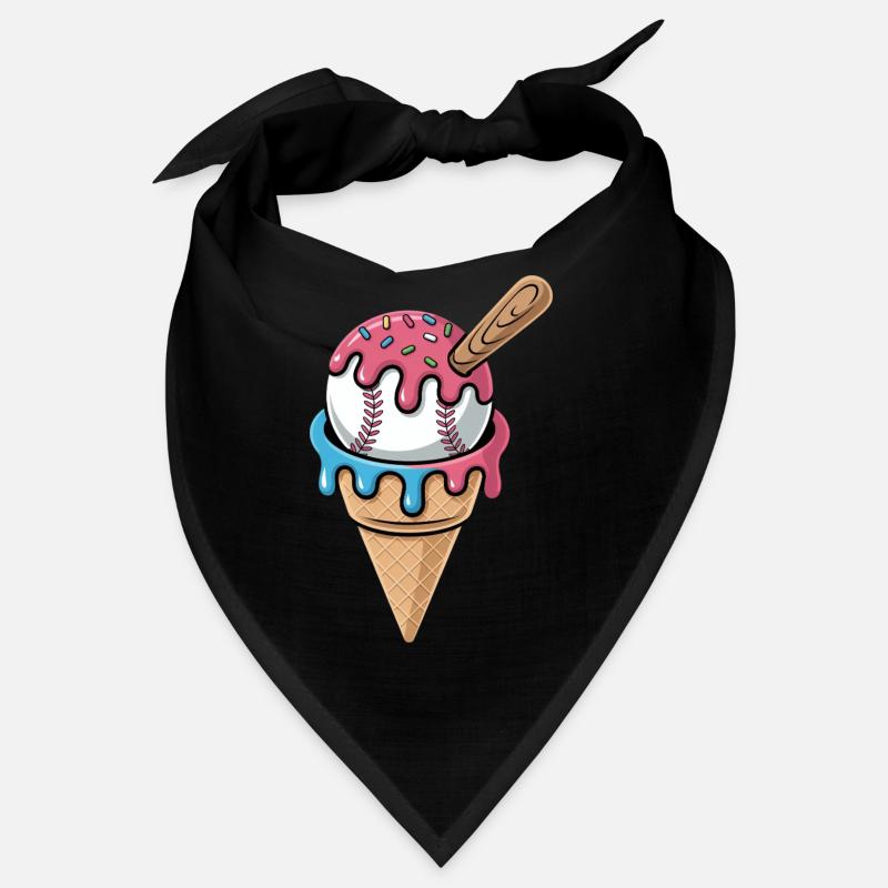 Baseball Eiscreme Waffel Mit Schlaeger Streuseln Bandana