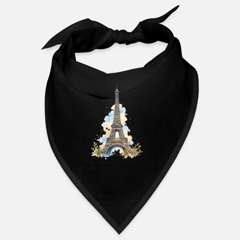 Watercolor Eiffel Tower Impression Bandana