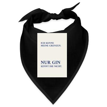 Gin kennt keine Grenzen – Minimal Poster - Bandana - Schwarz - Vorne
