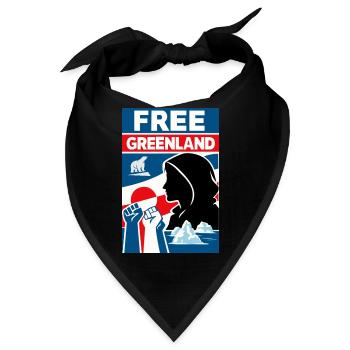 Free Greenland - Bandana - Schwarz - Vorne