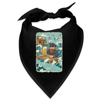Letzte Nordsee Kneipe - Bandana - Schwarz - Vorne