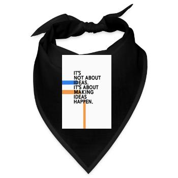Ideas Happen – Reduziertes Typo Design - Bandana - Schwarz - Vorne