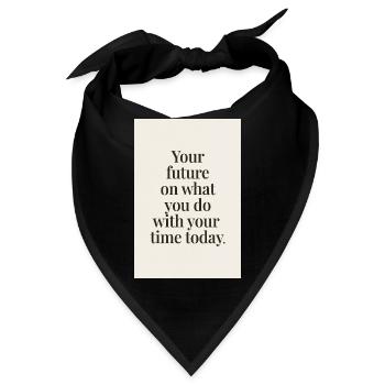 Your future depends minimal serif quote - Bandana - Schwarz - Vorne