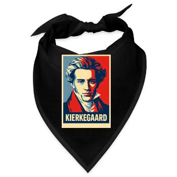 Kierkegaard Pop-Art-Porträt - Bandana - Schwarz - Vorne