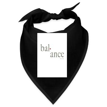 Balance Typografie Design mit Lautschrift - Bandana - Schwarz - Vorne