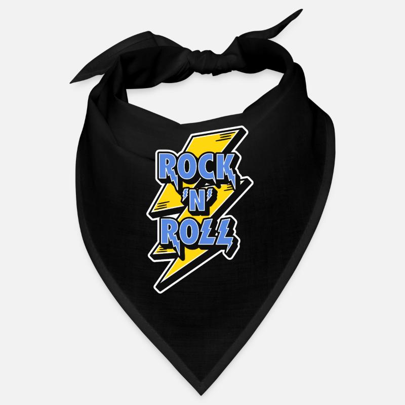 Rock'n'Roll-Logo mit Blitz Bandana