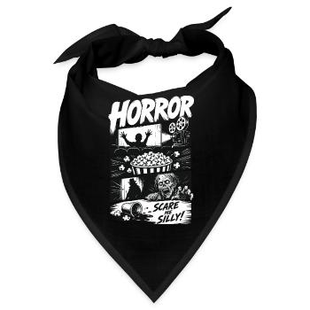 Horror Popcorn Comic Style - Bandana - Schwarz - Vorne