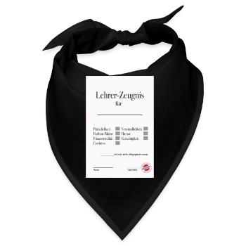 Lehrer Zeugnis Lustiges Abschiedsgeschenk - Bandana - Schwarz - Vorne