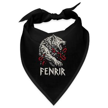 Fenrir – der Wolf zerbricht die Fessel - Bandana - Schwarz - Vorne