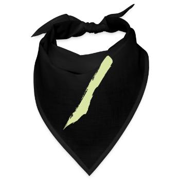 Pinselstrich - Style Streifen / Diagonal - Bandana - Schwarz - Vorne