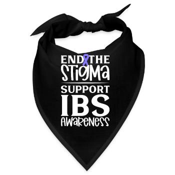 IBS Awareness - Stigma beenden - Bandana - Schwarz - Vorne