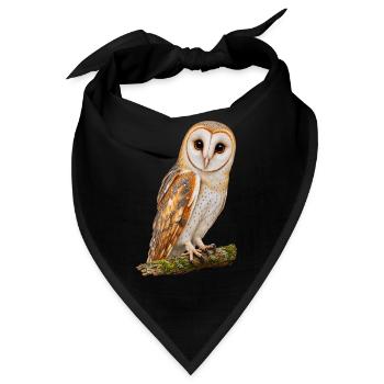 Schleiereule - Bandana - Schwarz - Vorne