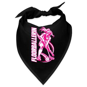 Floorball Powerfrau - Bandana - Schwarz - Vorne