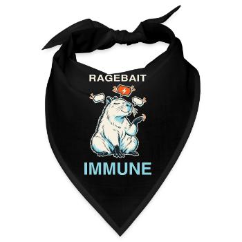 Capybara Ragebait Immune Jugendwort 2026 Geschenk - Bandana - Schwarz - Vorne