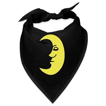 Mond - moon - Bandana - Schwarz - Vorne