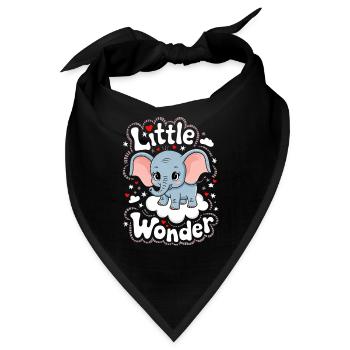 Kleines Wunder Elefantenkind - Bandana - Schwarz - Vorne