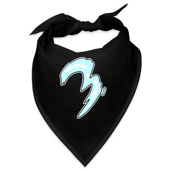 Drei - 3 - Nummer 3 - Zahl 3 - Bandana - Schwarz - Vorne