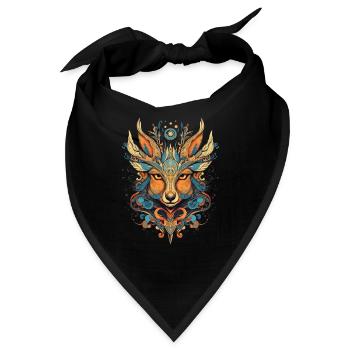 Boho Reh - Bandana - Schwarz - Vorne