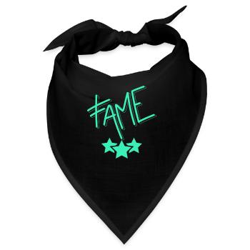Neon Ruhm / Fame - Bandana - Schwarz - Vorne