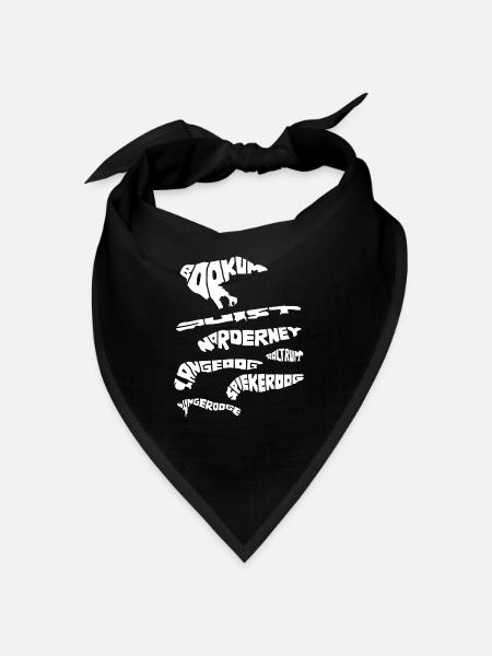 Osfriesische Inseln Silhouette Urlaub Nordsee - Bandana - Schwarz - Vorne