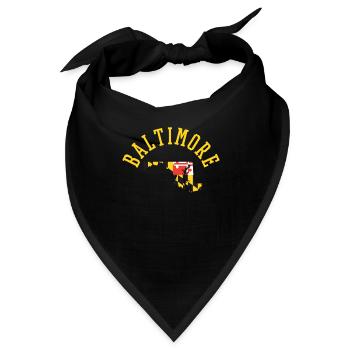 Baltimore Usa Flagge Patriot Stolzes Heimatland - Bandana - Schwarz - Vorne